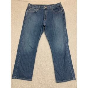 Carhartt Jeans Womens 18 Blue WB016 FIO Relaxed Fit Stretch Denim Straight Leg